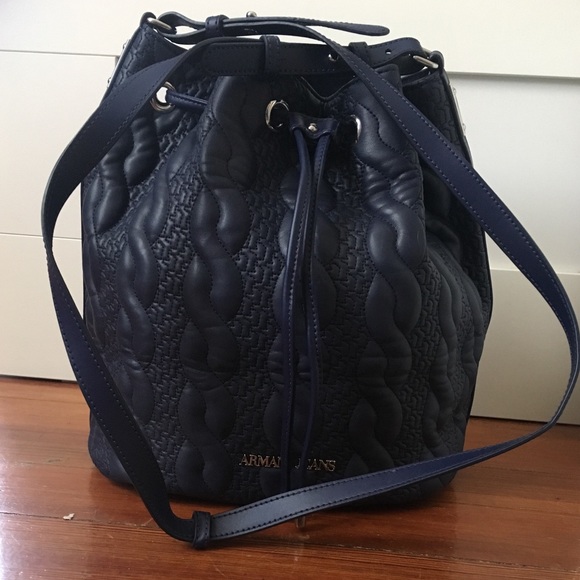 Armani Jeans Handbags - Armani jeans bucket bag with shoulder strap - blue